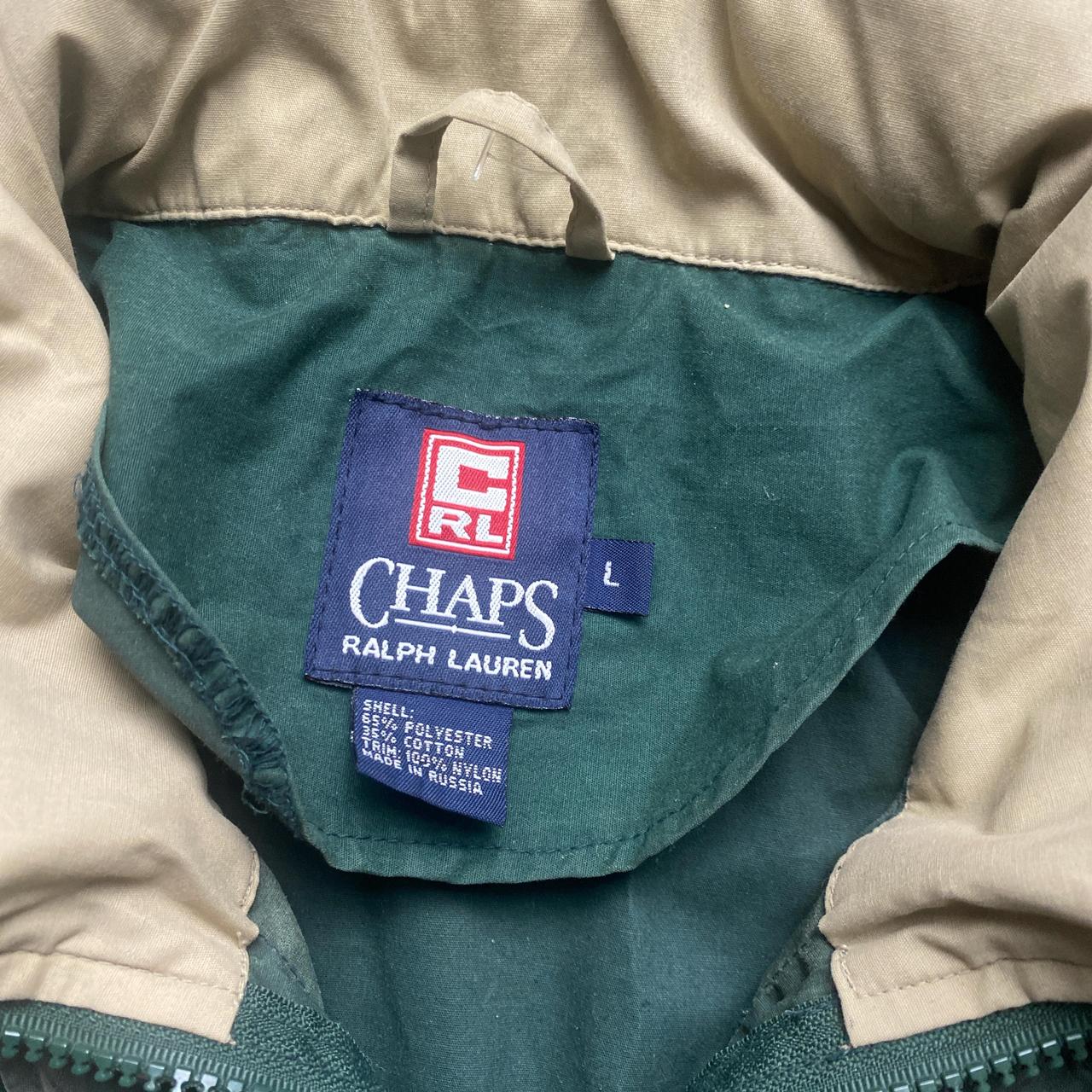 Chaps Ralph Lauren Vintage Green Quarter Zip Skiddoo Jacket (L)