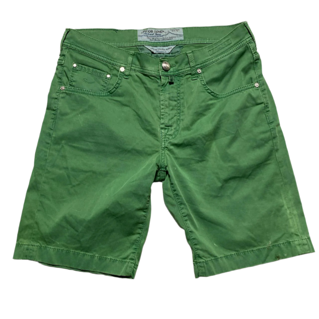 Jacob Cohen Green and Blue Jeans Shorts (W 33)
