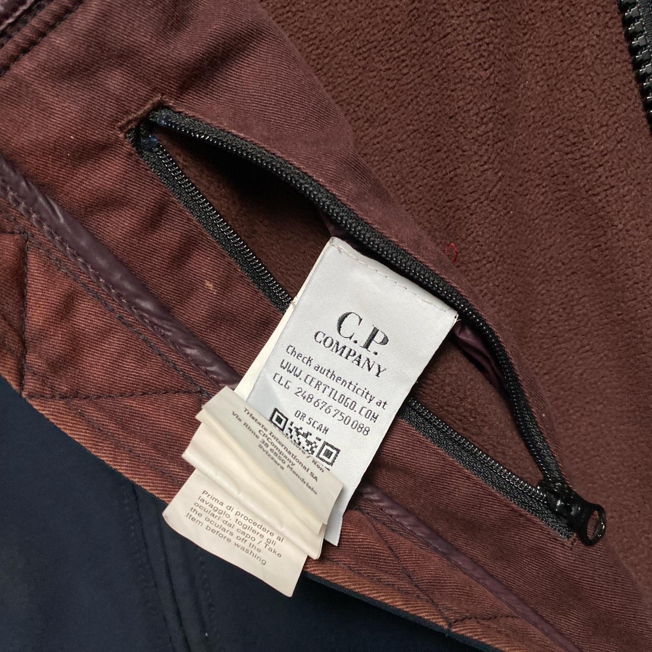 CP Company Shell Google Navy and Red Fleece Interior Jacket