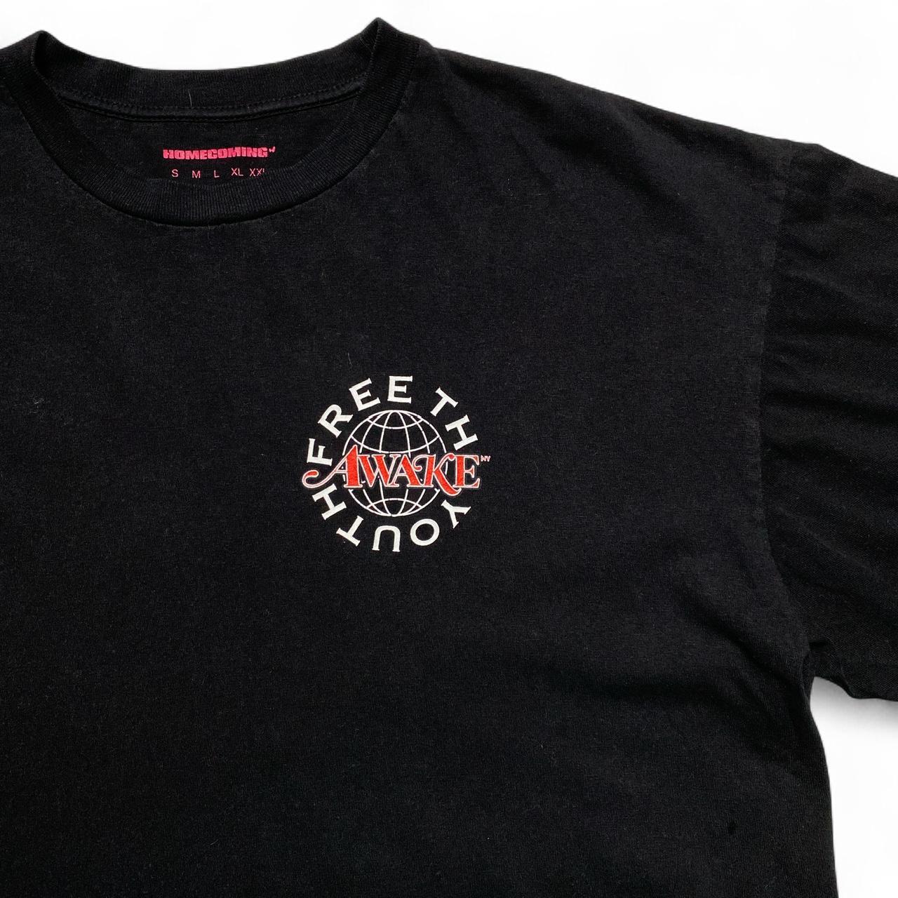 Free The Youth Awake NY Black White and Red T Shirt (XL)