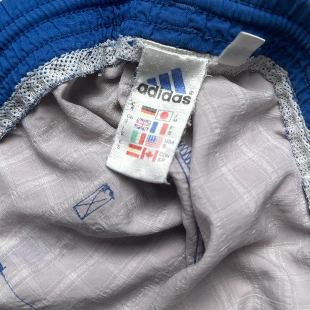 Adidas Vintage Grey and Blue Shorts (S)