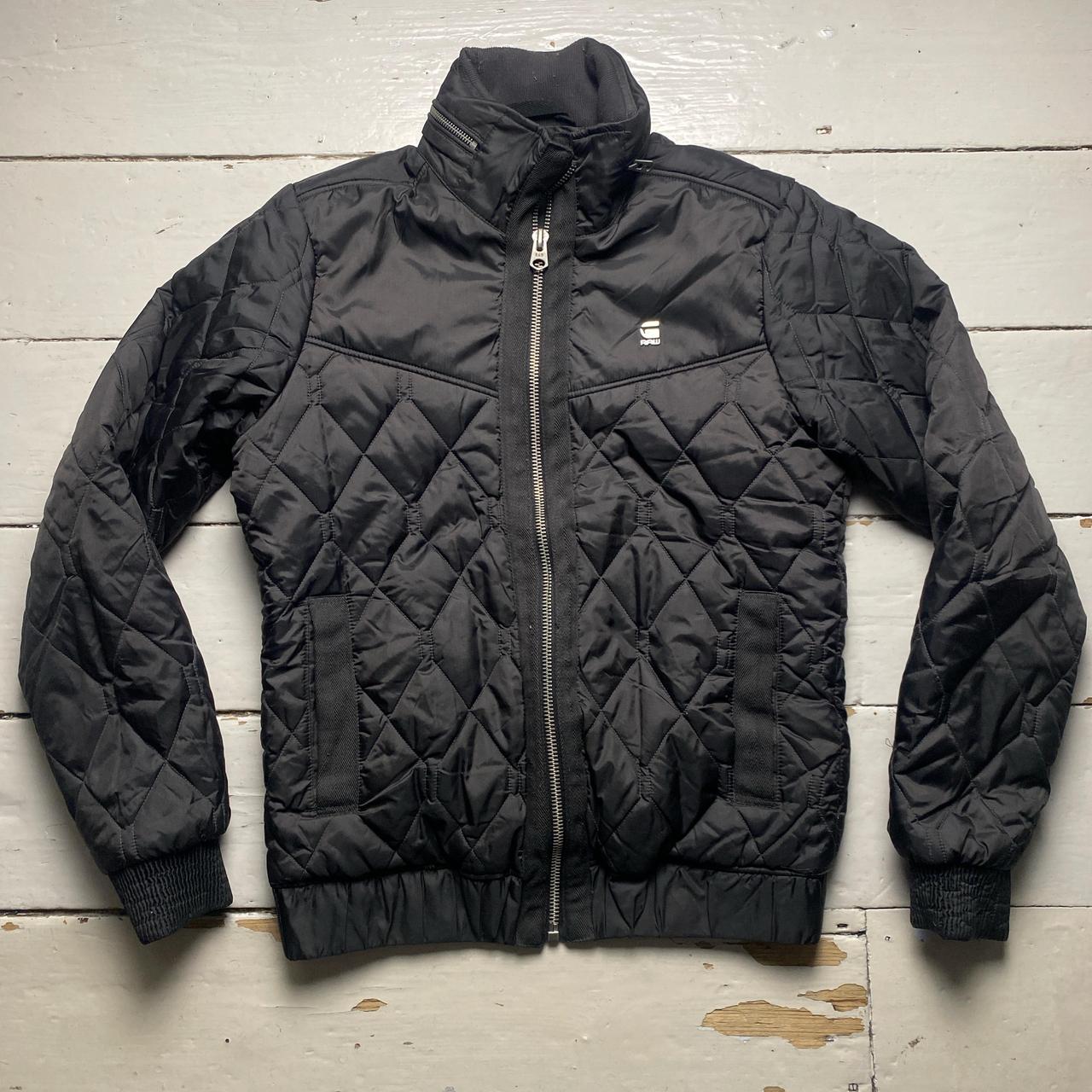 G Star Black Quilted Bomber Jacket