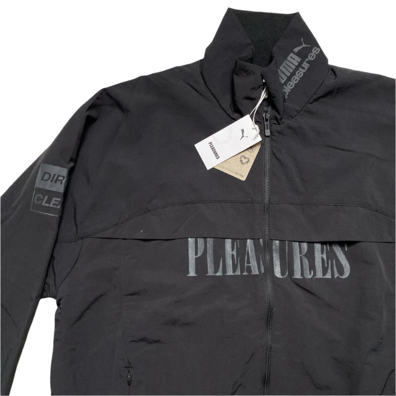 Puma Pleasures Black Windbreaker Tracksuit Jacket (XL)