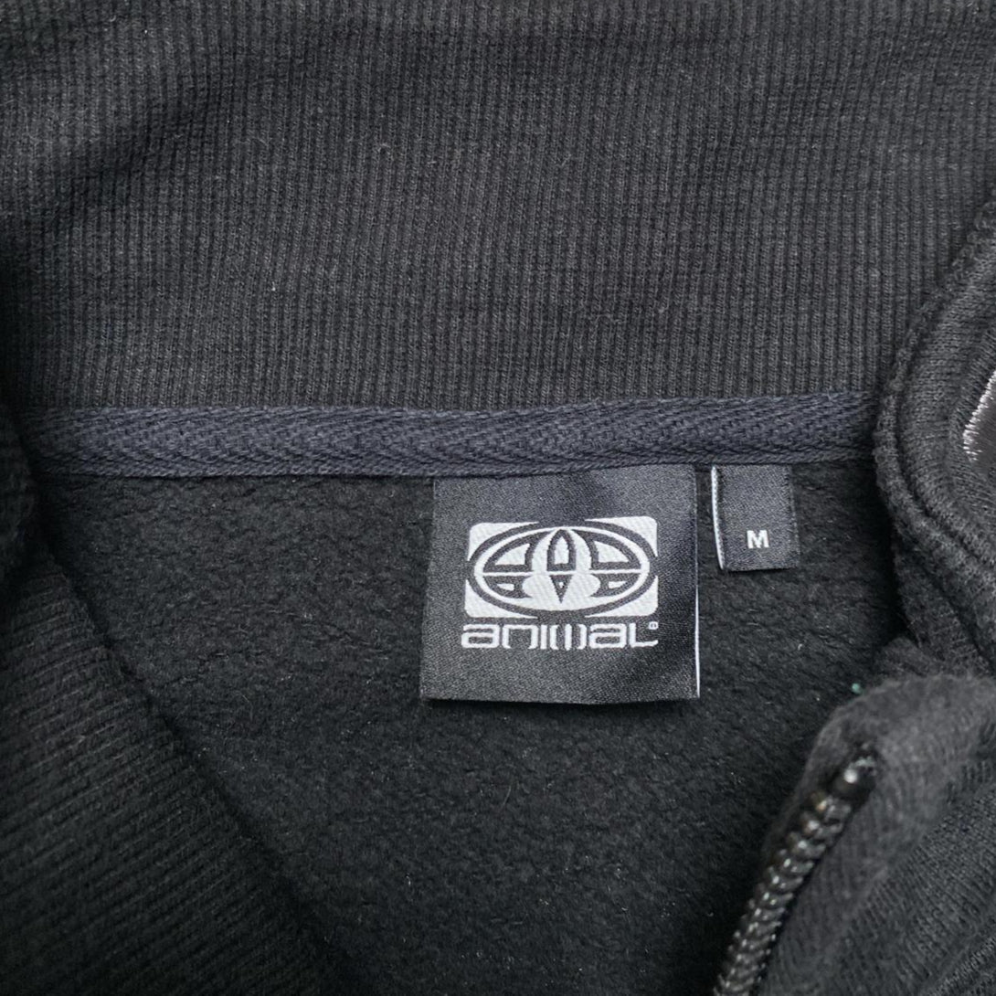 Animal Black and Grey Zip Jumper (M)