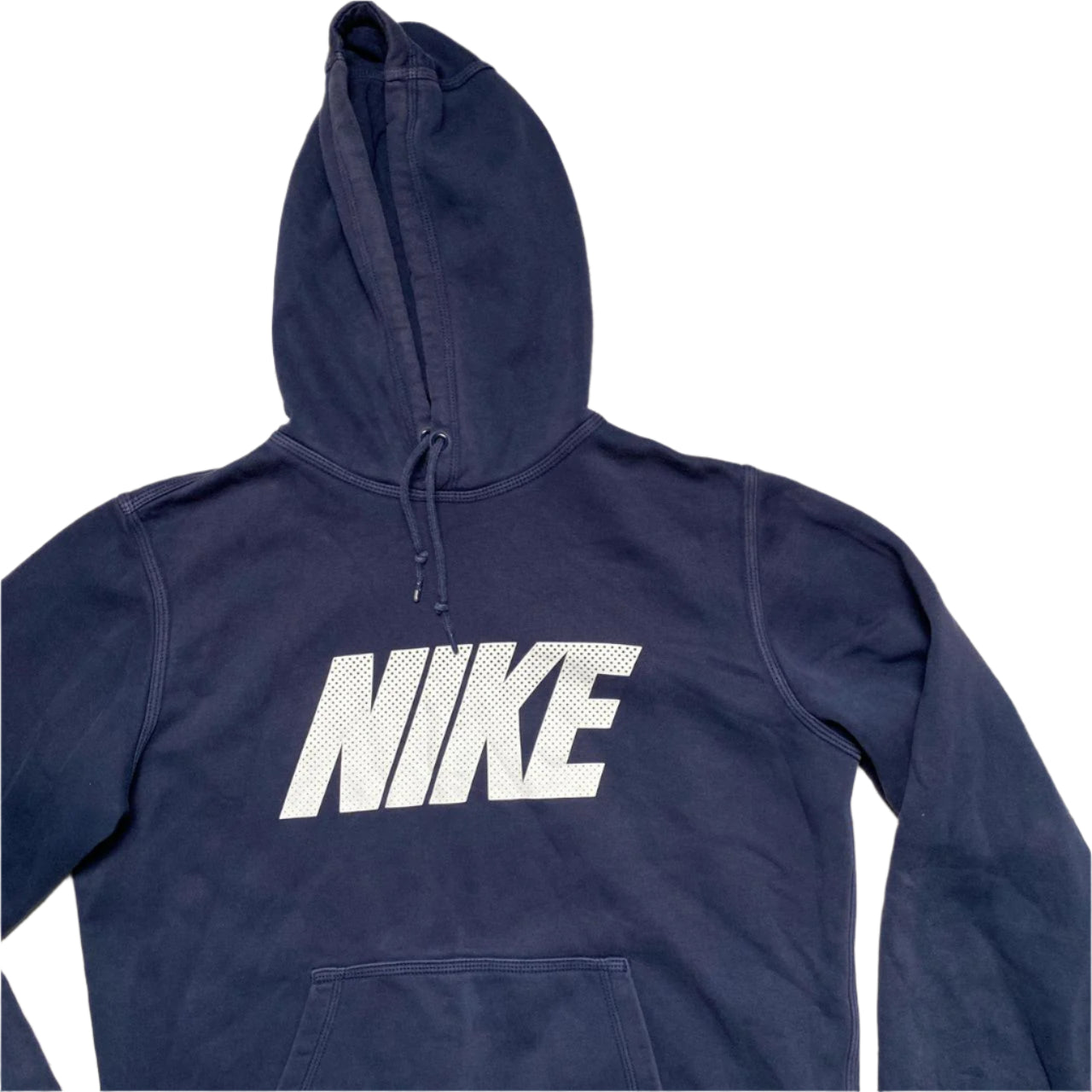 Nike Club Navy and White Hoodie (M)