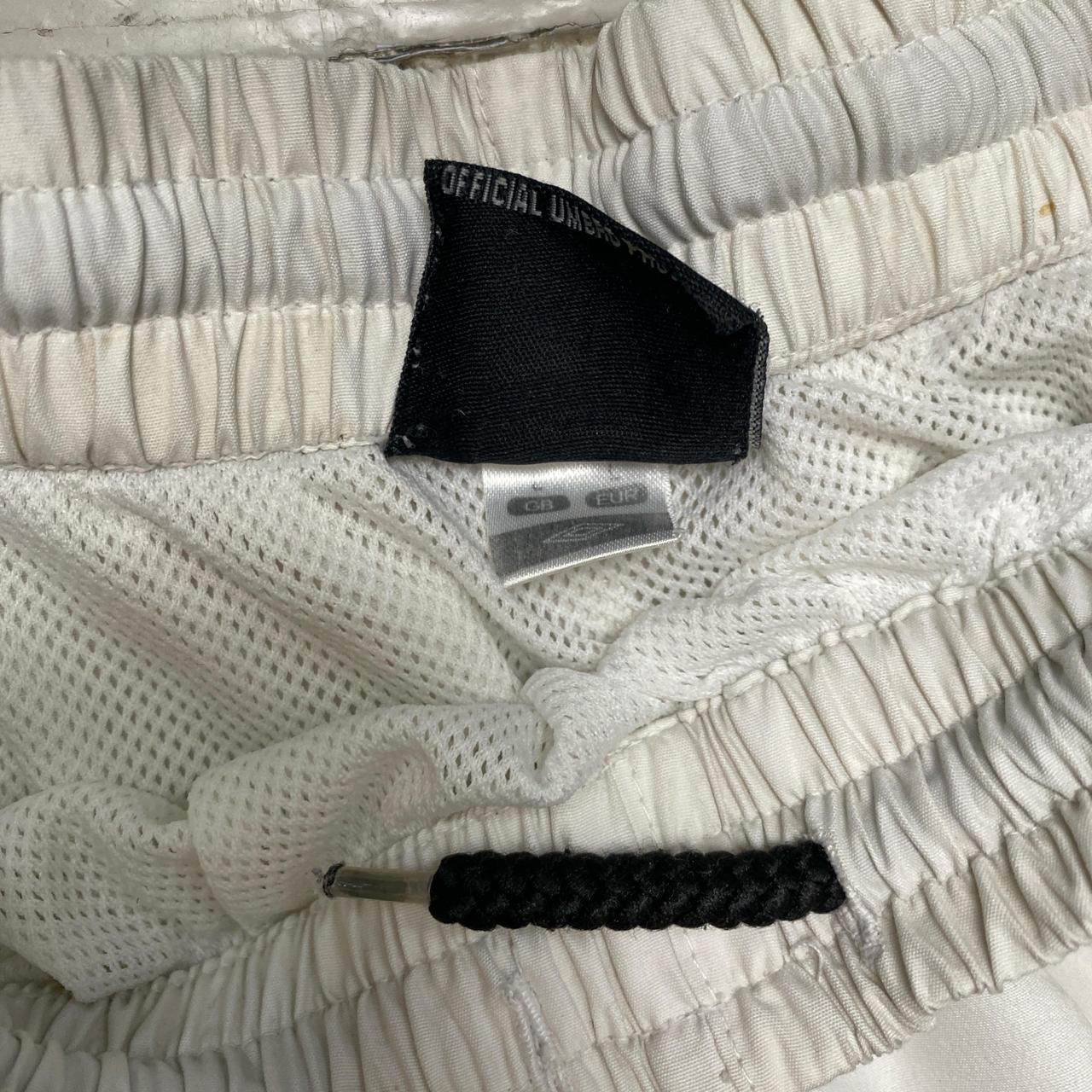 Umbro Vintage y2k White and Black Shell Trackpant Shorts (L)