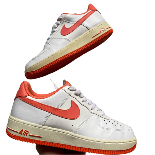 Nike Air Force 1 Total Orange and White 2012 (UK 7.5)