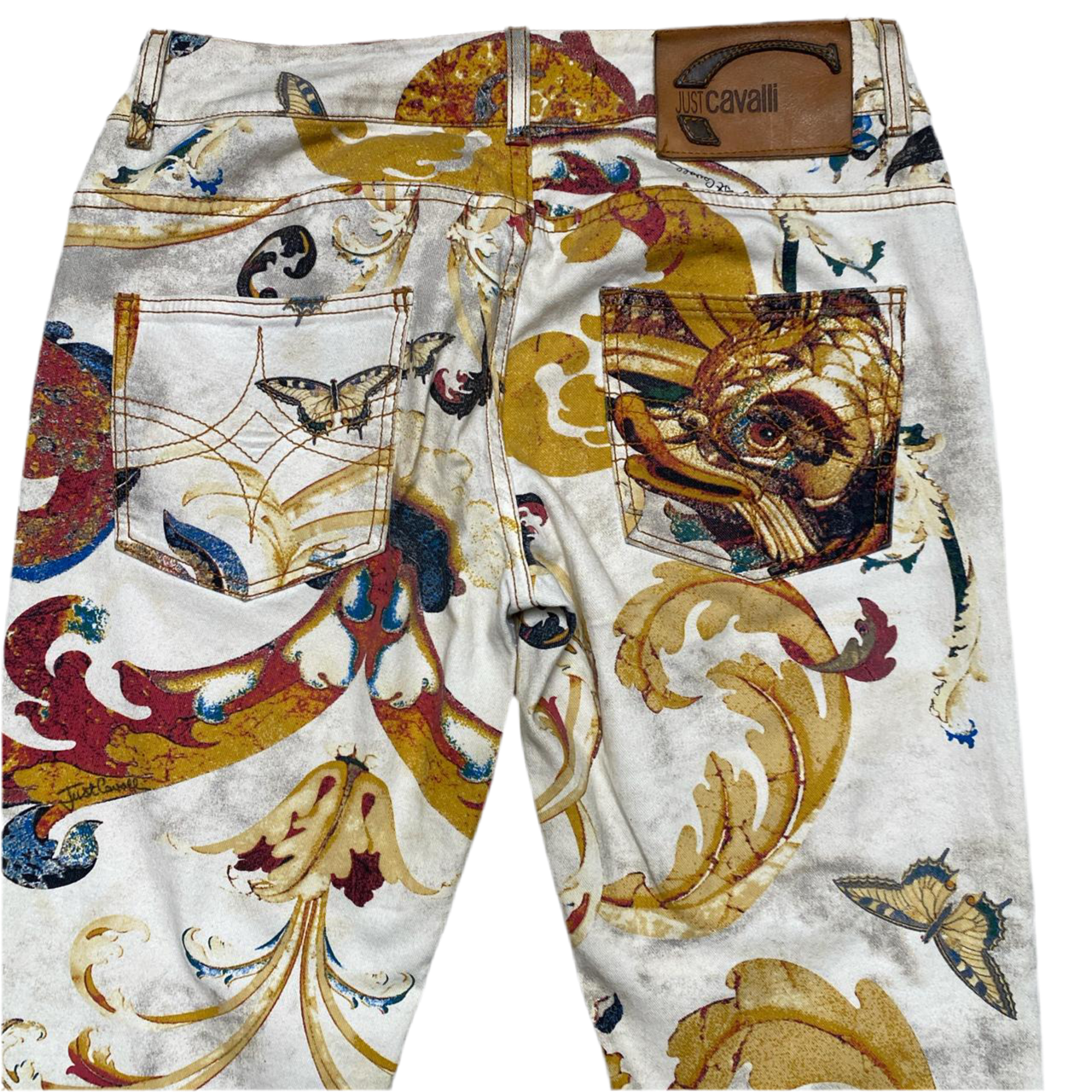 Just Cavalli Printed Butterfly Flowers and Birds Jeans (29W)