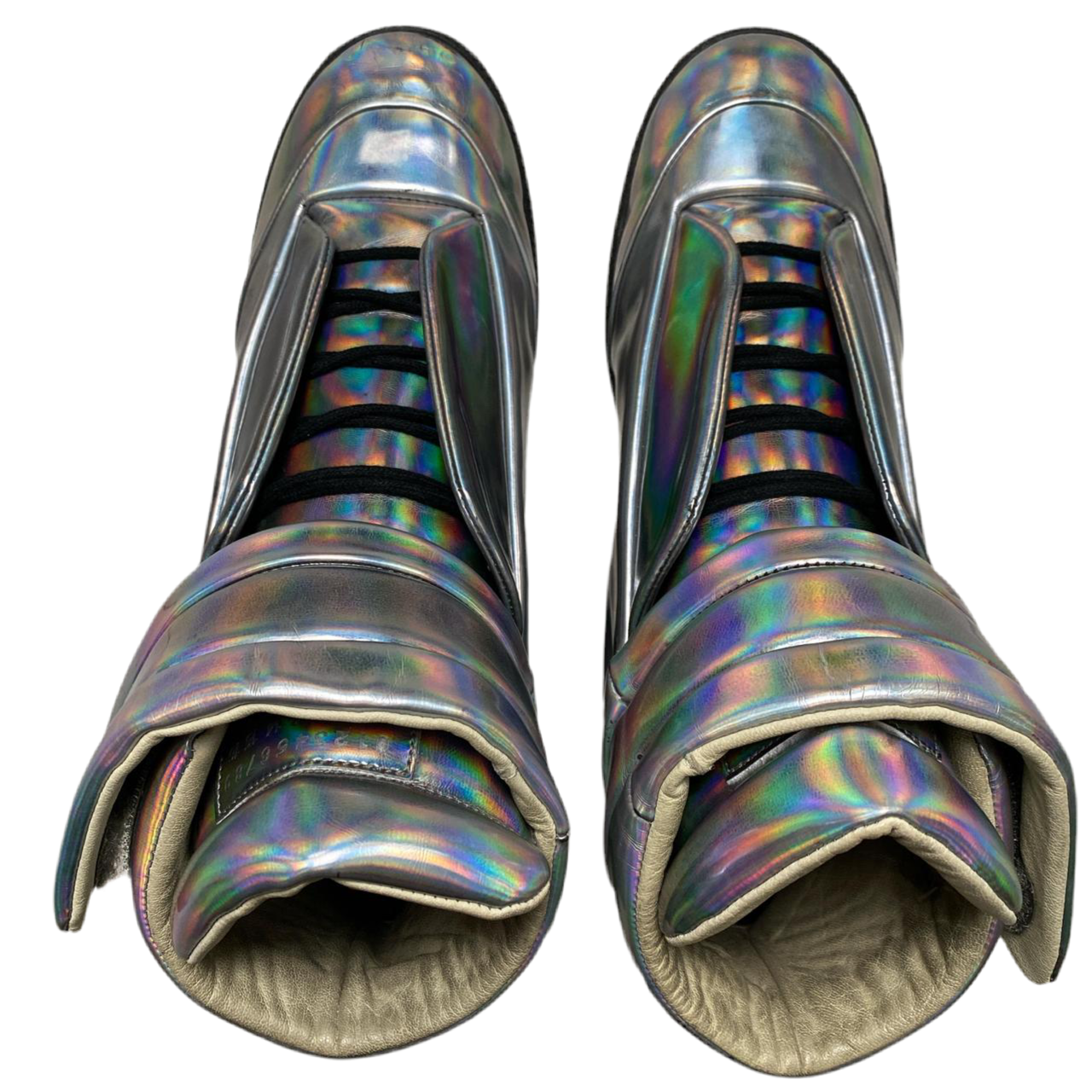 Maison Margiela Future Iridescent Silver High Boot Trainers (UK 9)