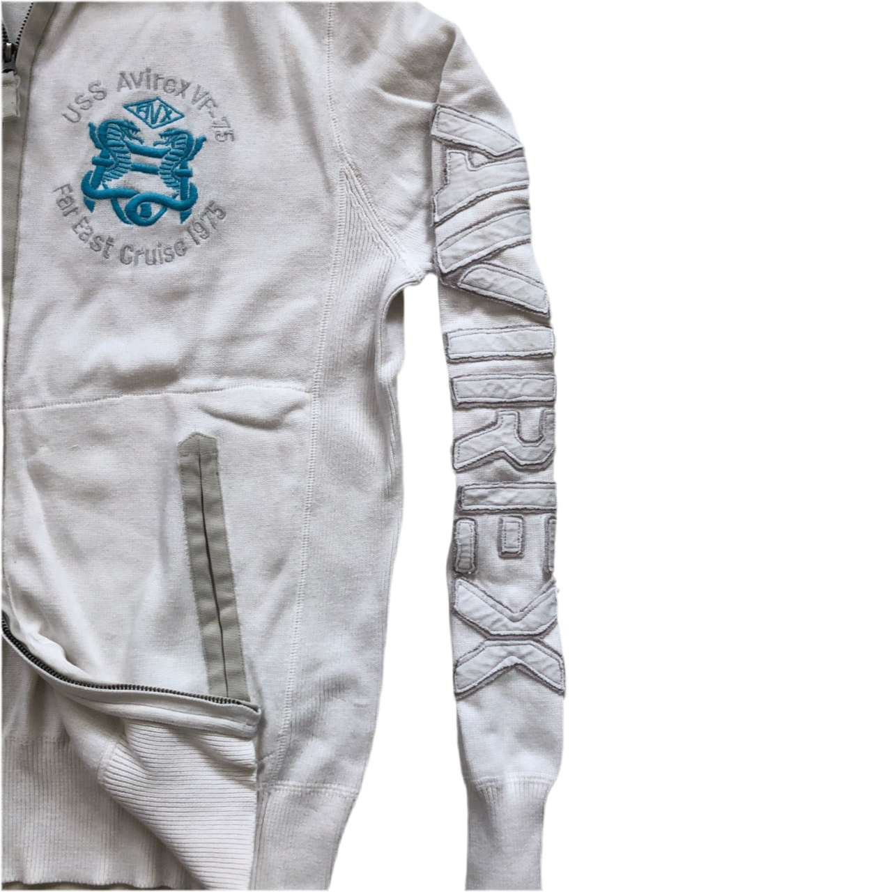 Avirex Vintage White Hoodie (XL)