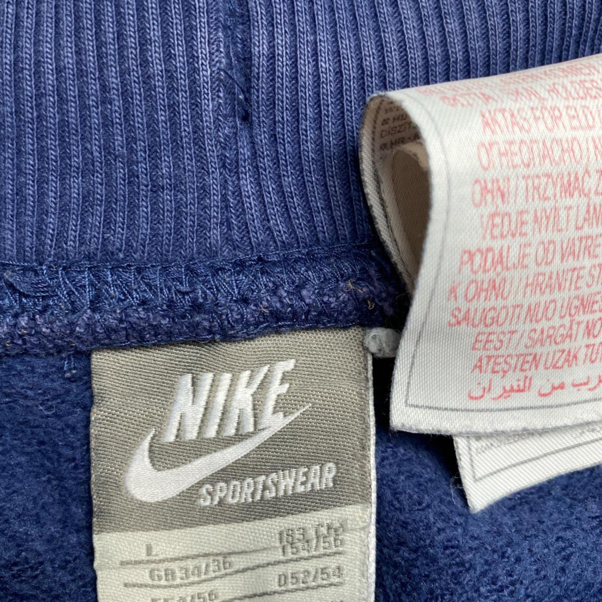 Nike Baggy Vintage Navy and Pink Joggers (L)