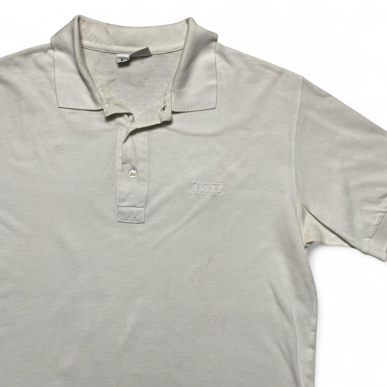 Gianfranco Ferre White Short Sleeve Polo Shirt (L)
