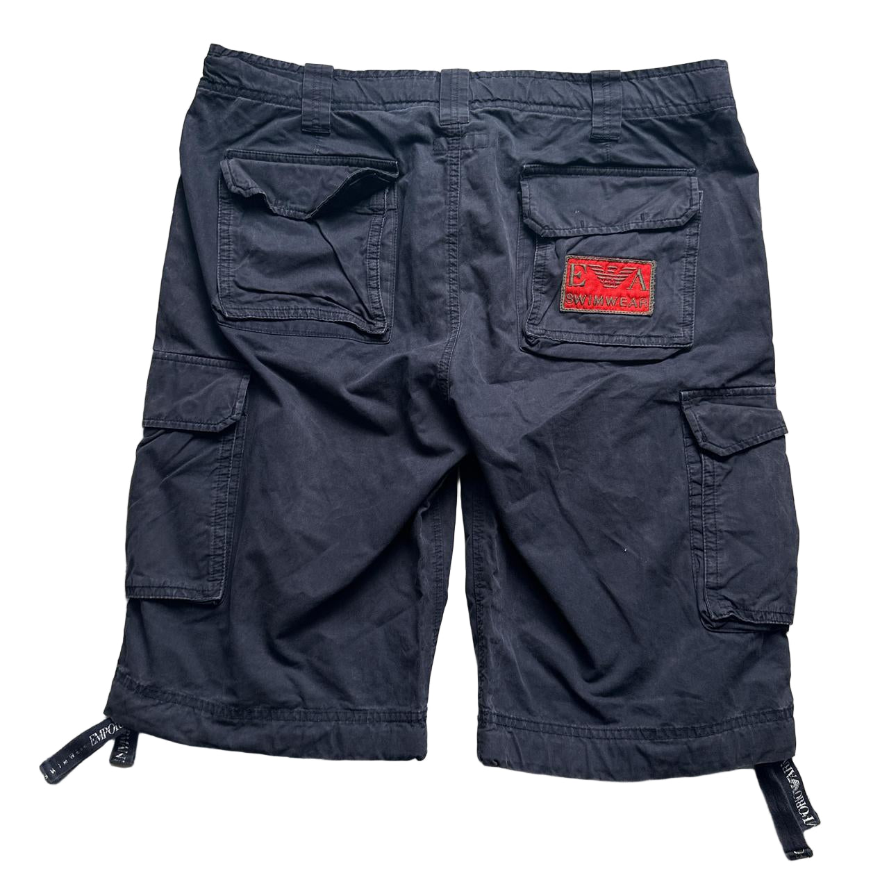 Emporio Armani Vintage Navy Baggy Cargo Combat Shorts (M)
