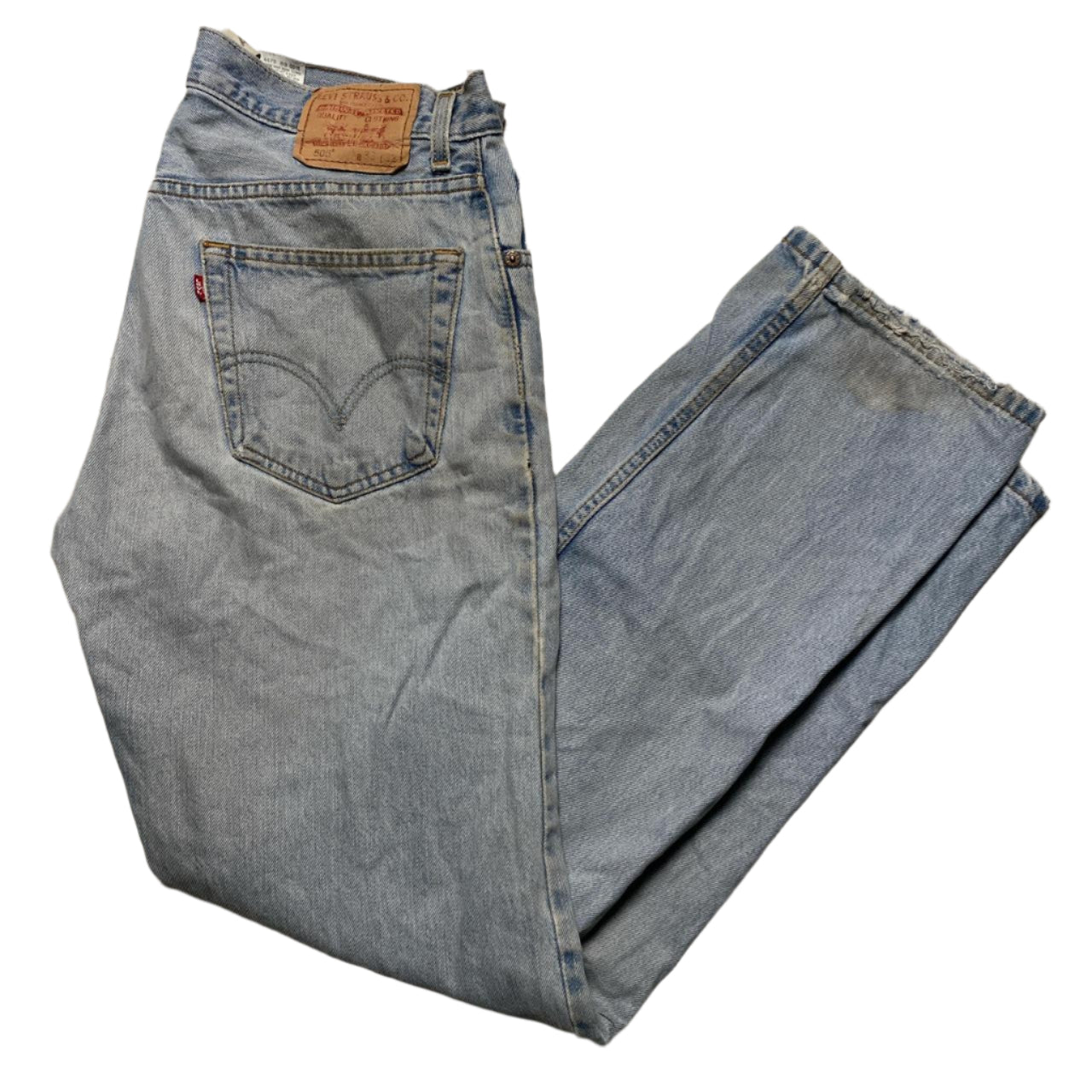 Levis 505 Light Blue Distressed Jeans (W 33)