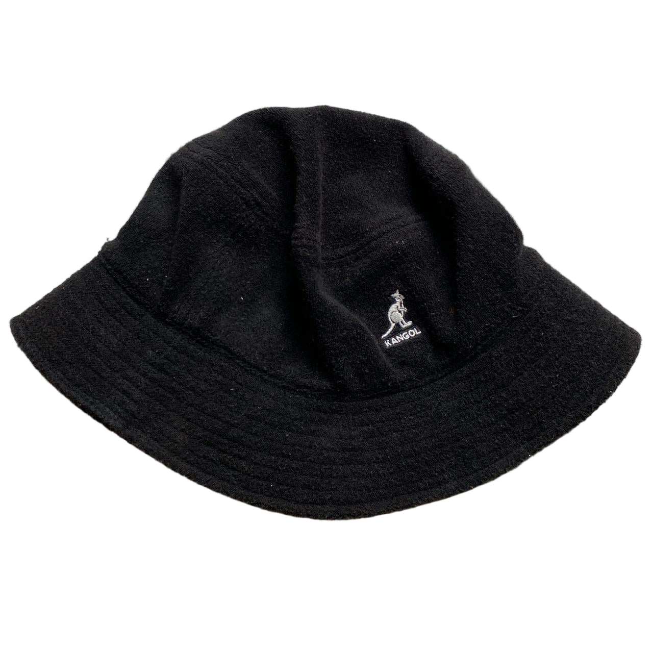 Kangol Black Flat Fleece Bucket Hat