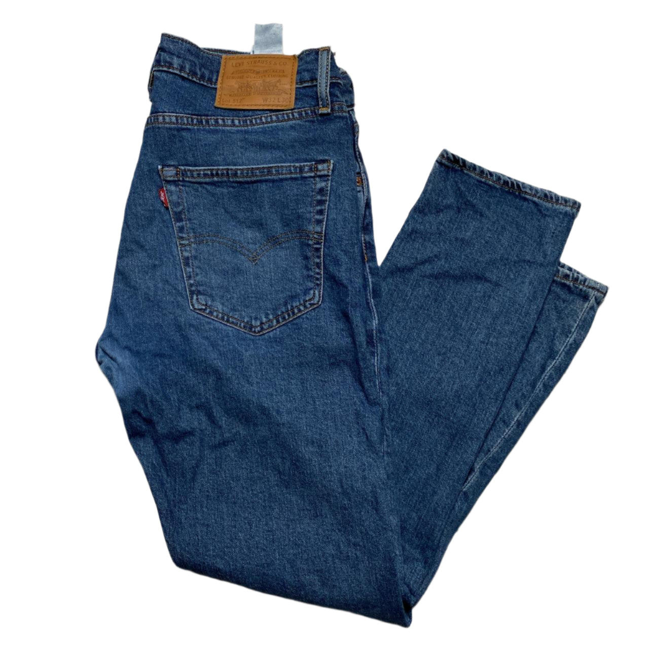 Levis 512 Navy Slim Straight Jeans (32W)