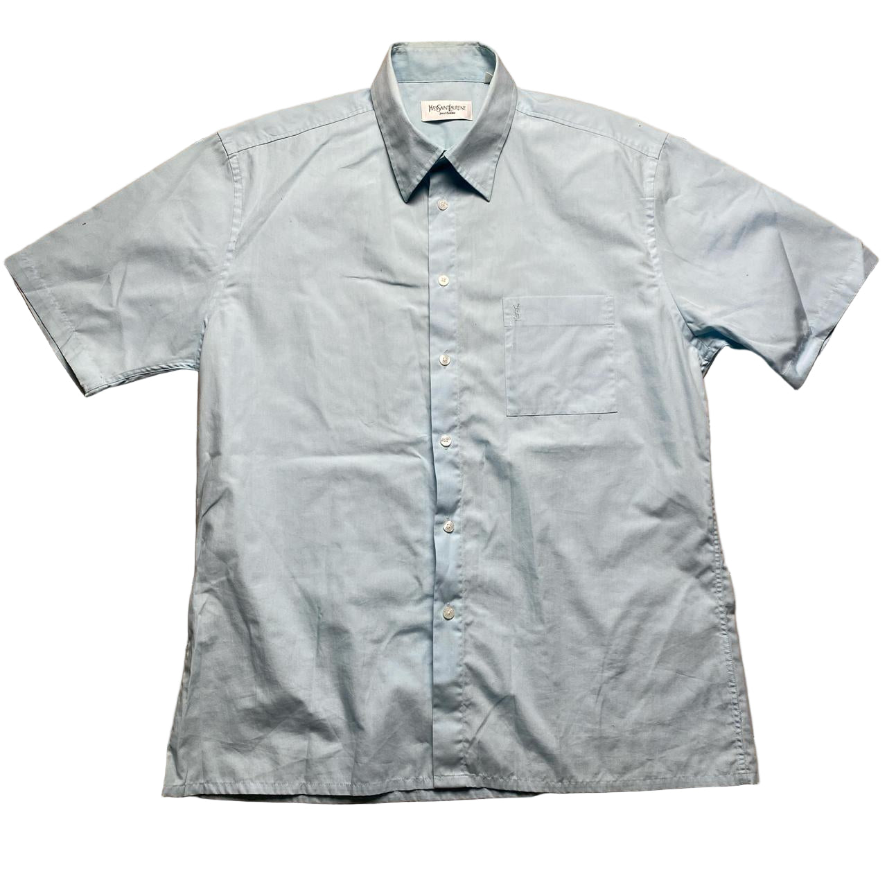 Yves Saint Laurent Vintage Light Blue Short Sleeve Shirt (L)
