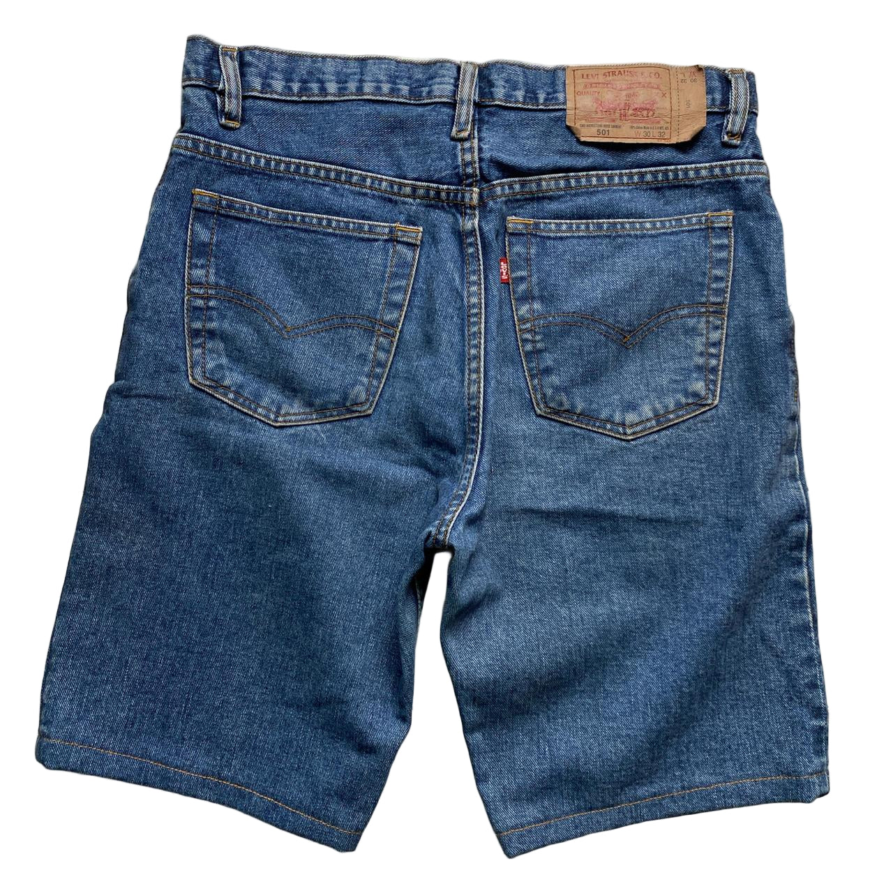 Levis 501 Vintage Made in USA Navy Jort Jean Shorts (30W)