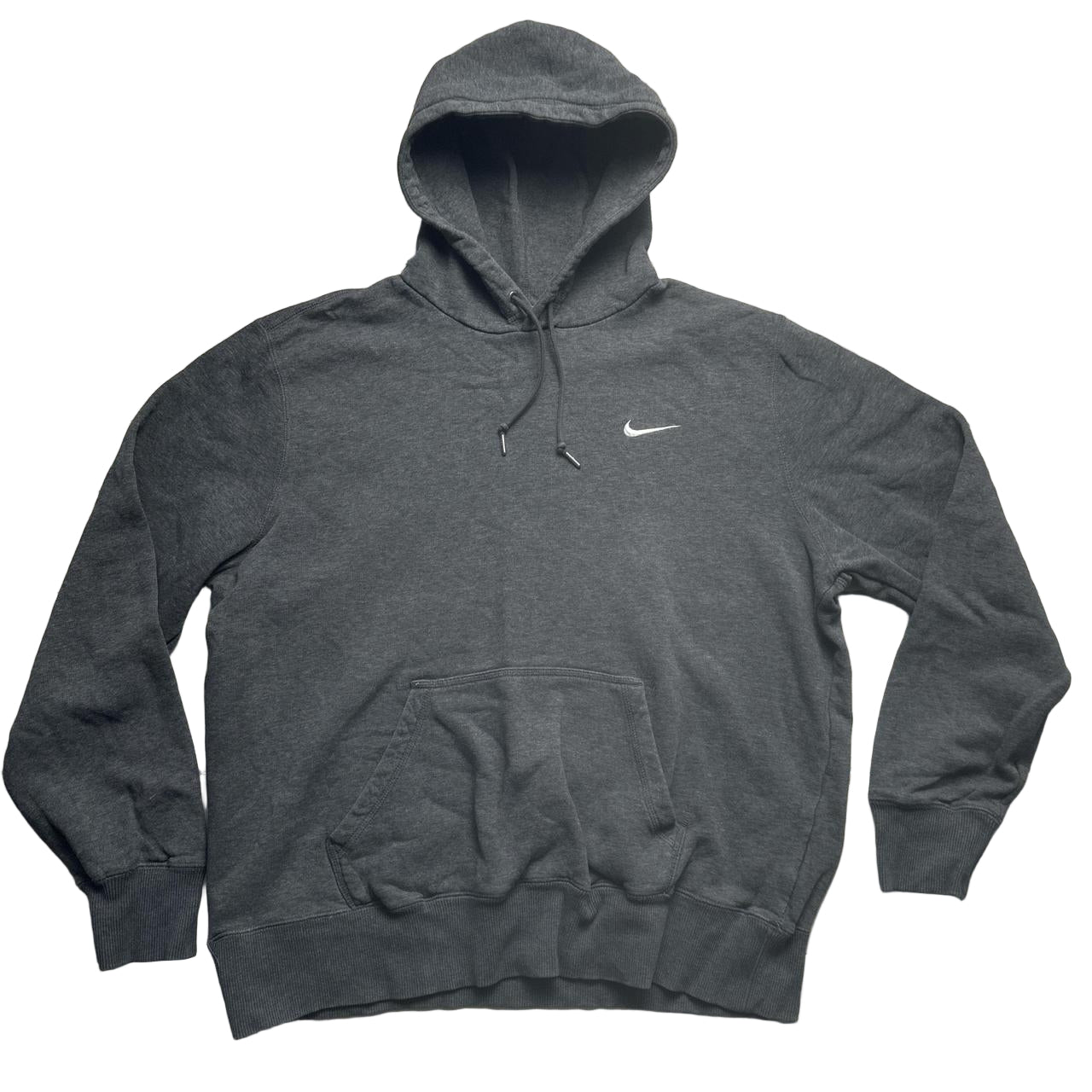 Nike Swoosh Grey and White Hoodie (XL)