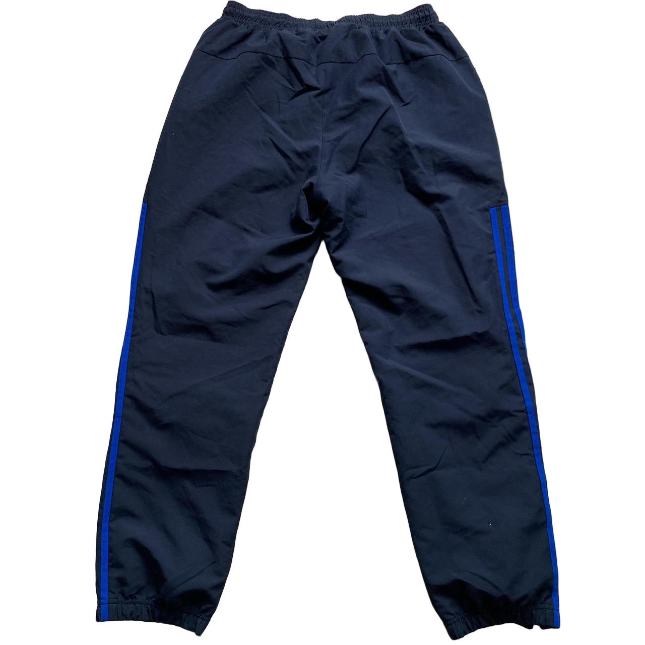 Adidas Navy and Blue Baggy Shell Trackpant Bottoms (L)
