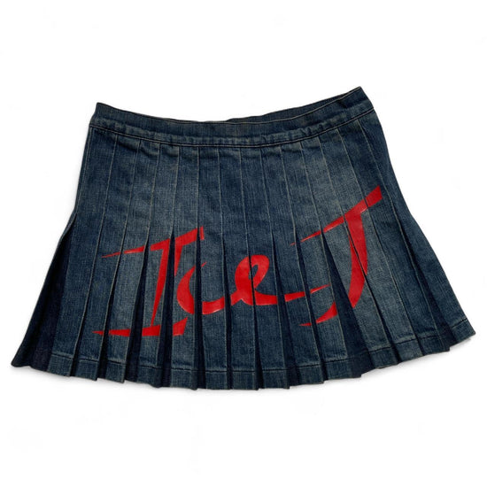 Iceberg Jeans Ice J Vintage Pleated Denim Skirt (32W)