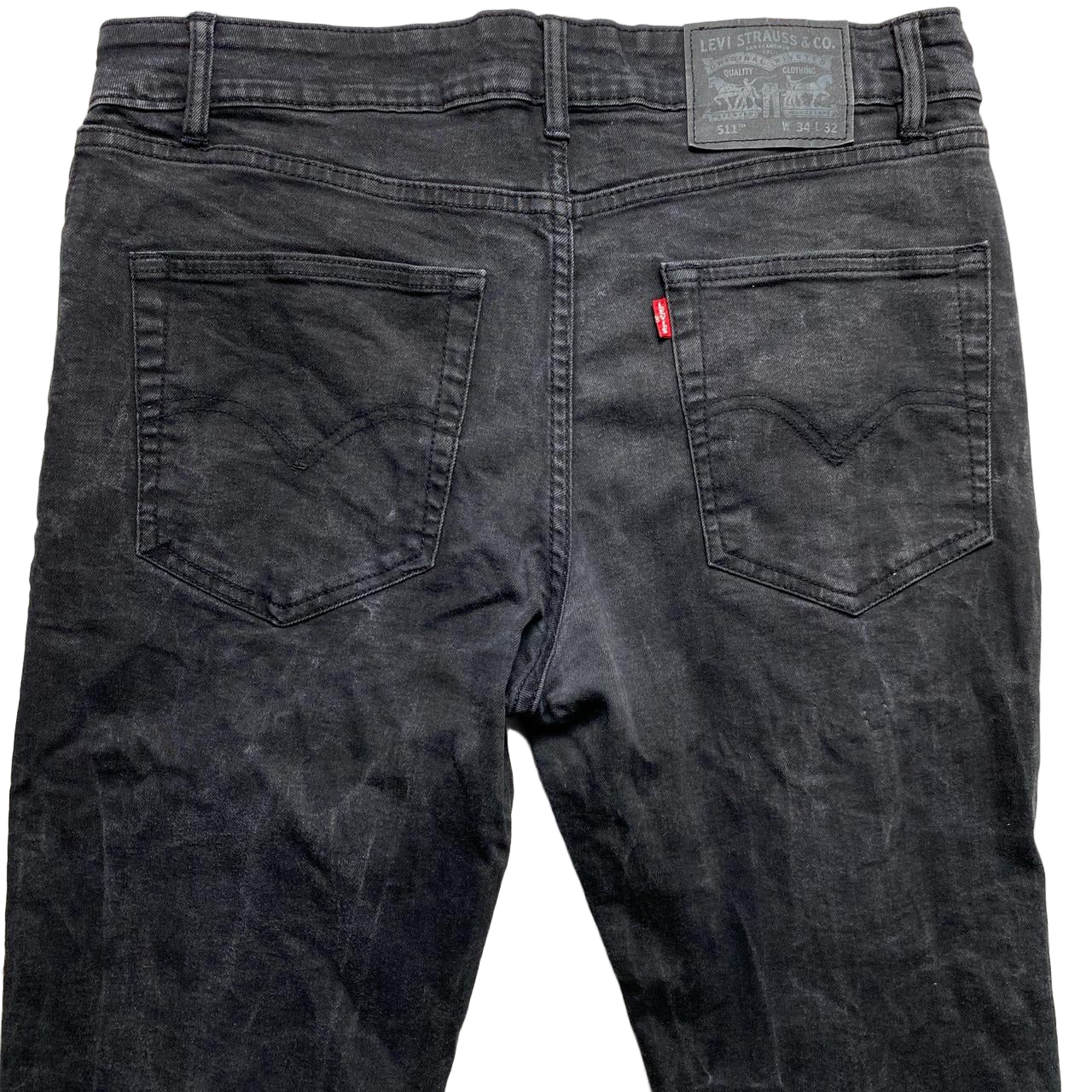Levis 511 Black Slim Jeans (34W)