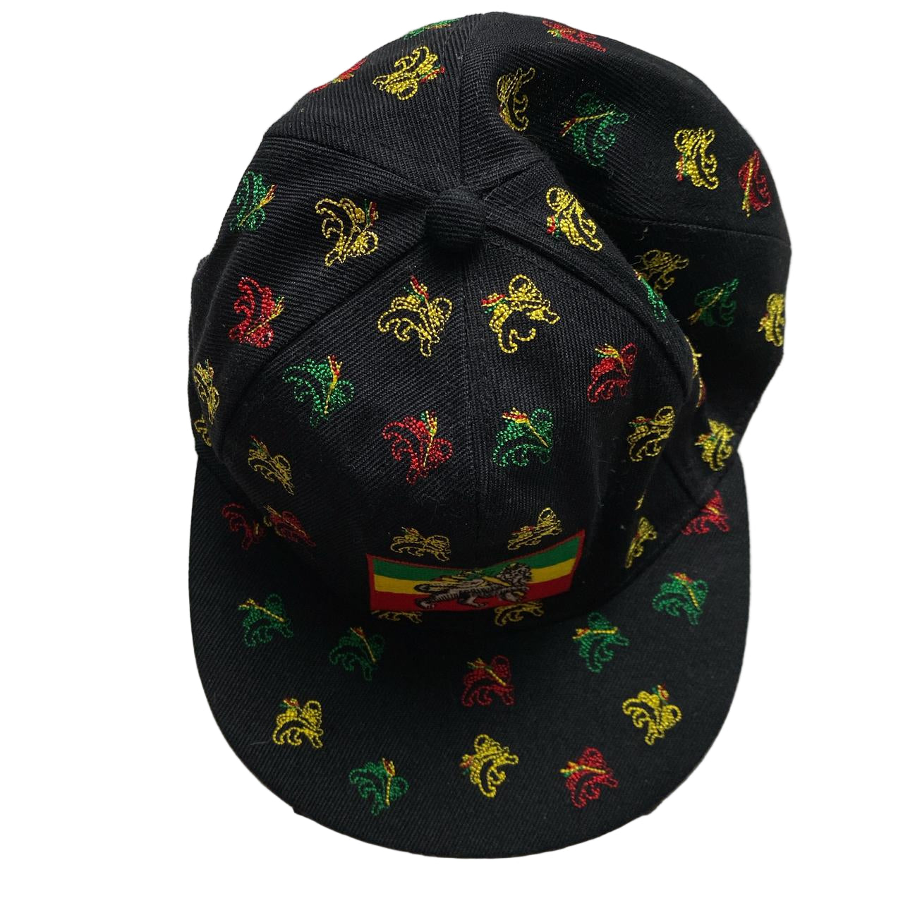 Rasta Lion Black Snapback Cap
