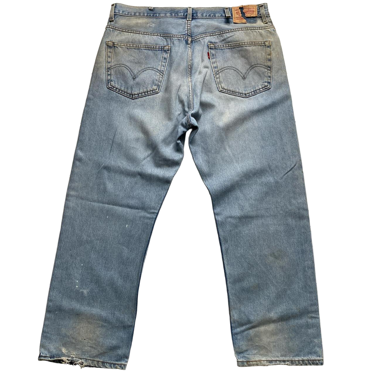 Levis 505 Vintage Baggy Distressed Work Jeans (40W)
