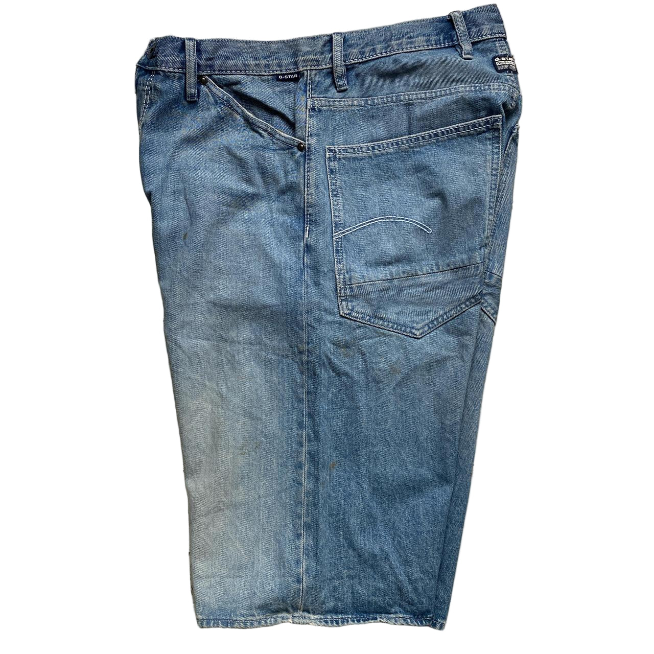 G Star Bam Baggy Light Stonewash Jorts Jean Shorts (32W)