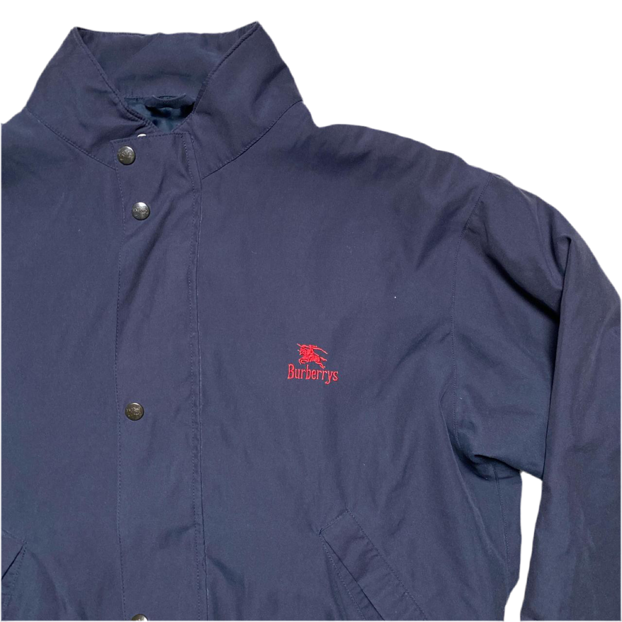 Burberry Burberrys Vintage Harrington Navy Novacheck Bomber Jacket (L)