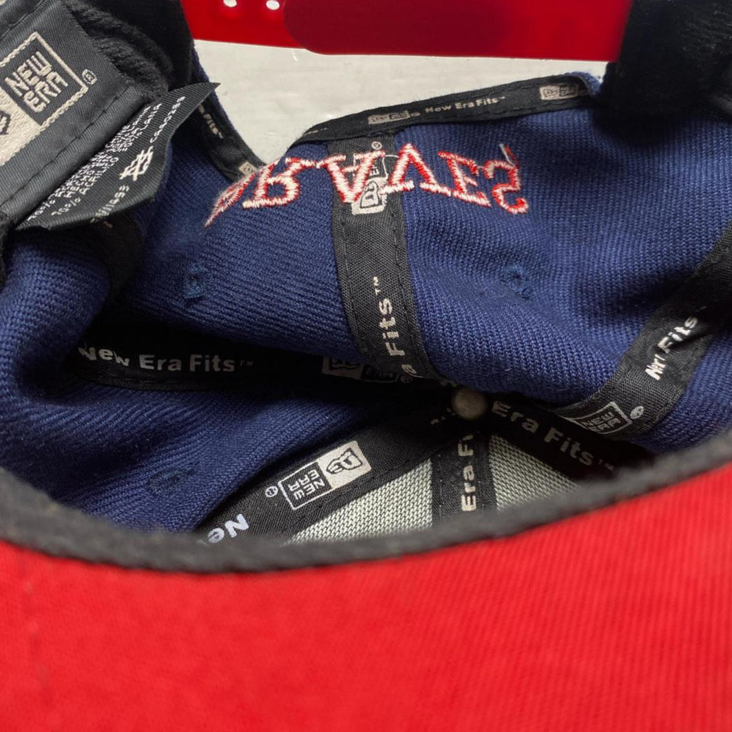Atlanta Braves Navy Red and White Snapback Cap