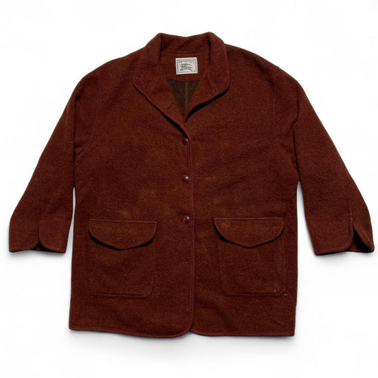 Burberry Burgundy Red Lana Alpaca Wool Womens Coat (M)