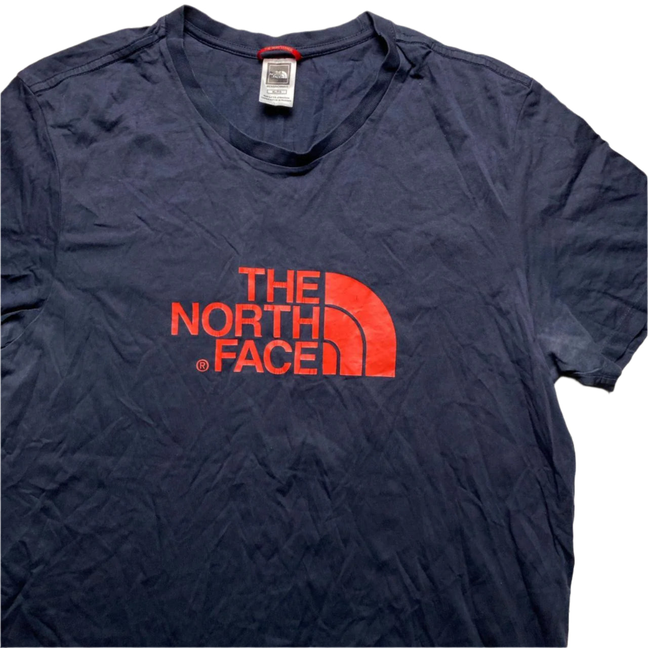 The North Face Navy and Red T Shirt (XL)
