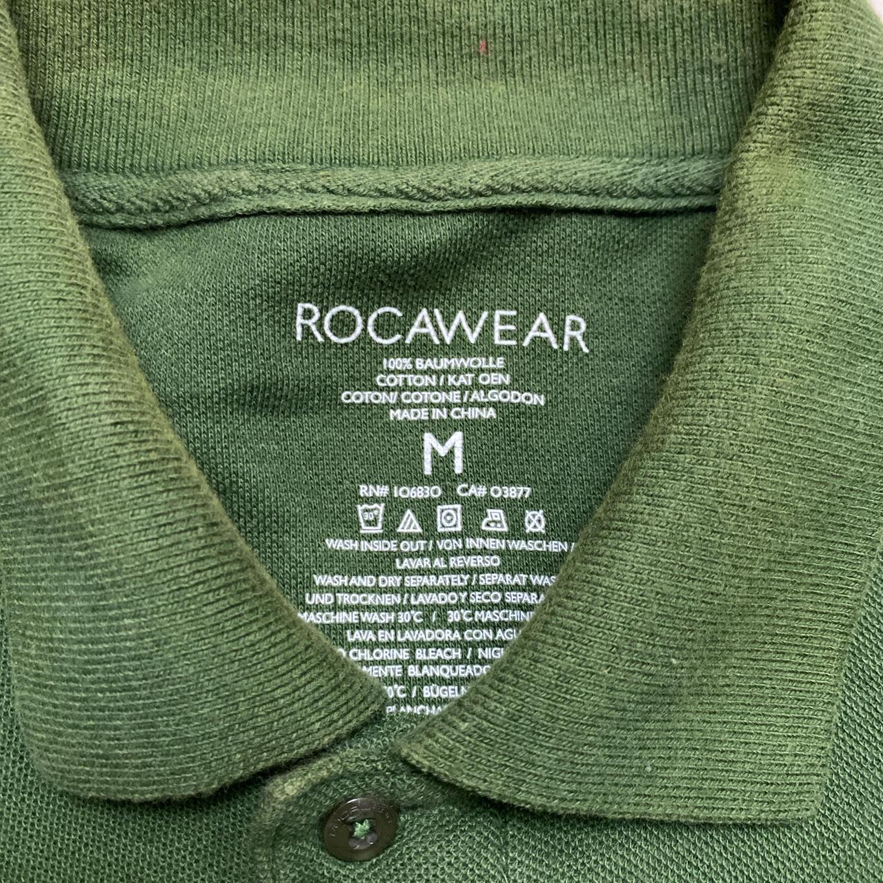 Rocawear Green and White Polo Shirt (M)