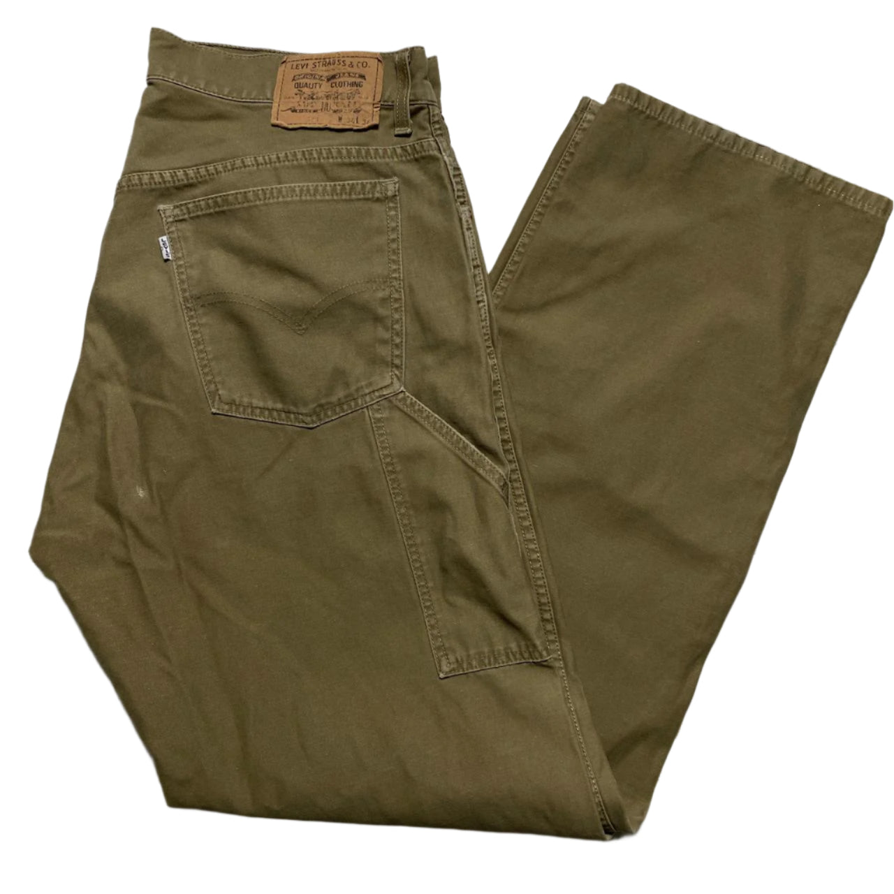 Levis 571 Khaki Olive Carpenter Jeans (34W)
