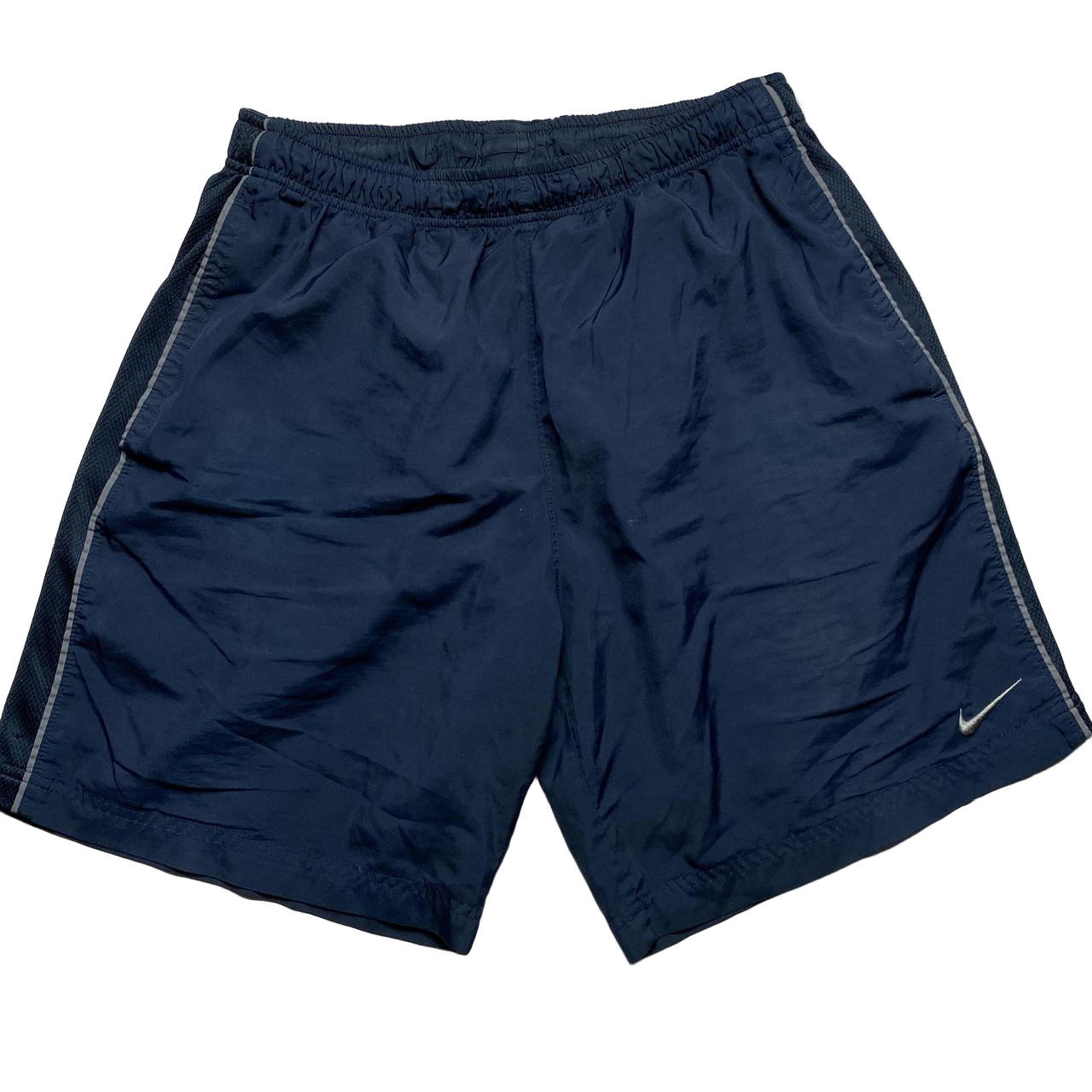 Nike Swoosh Navy and Grey Shell Shorts (L)