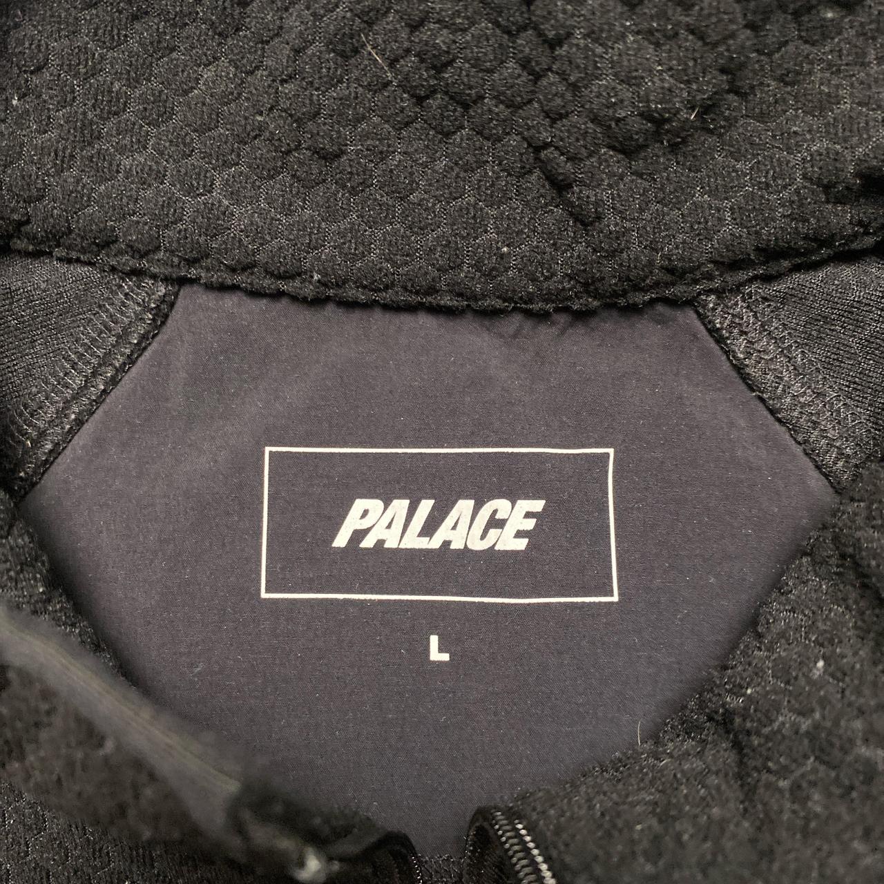 Palace Run It Black and White Thermal Quarter Zip Jumper (L)