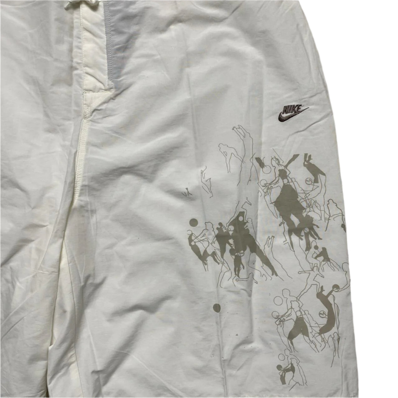 Nike Vintage y2k Volleyball Prints Cargo Shorts Cream White (38W)