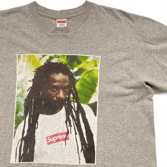 Supreme Buju Banton Grey Box Logo Picture T Shirt (L)