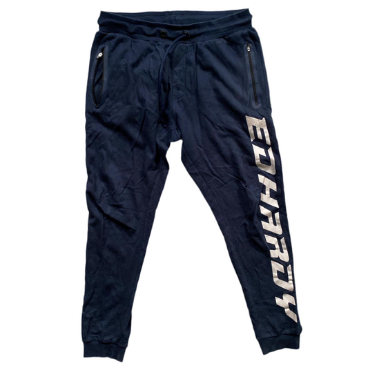 Ed Hardy Navy Spellout Joggers (S)