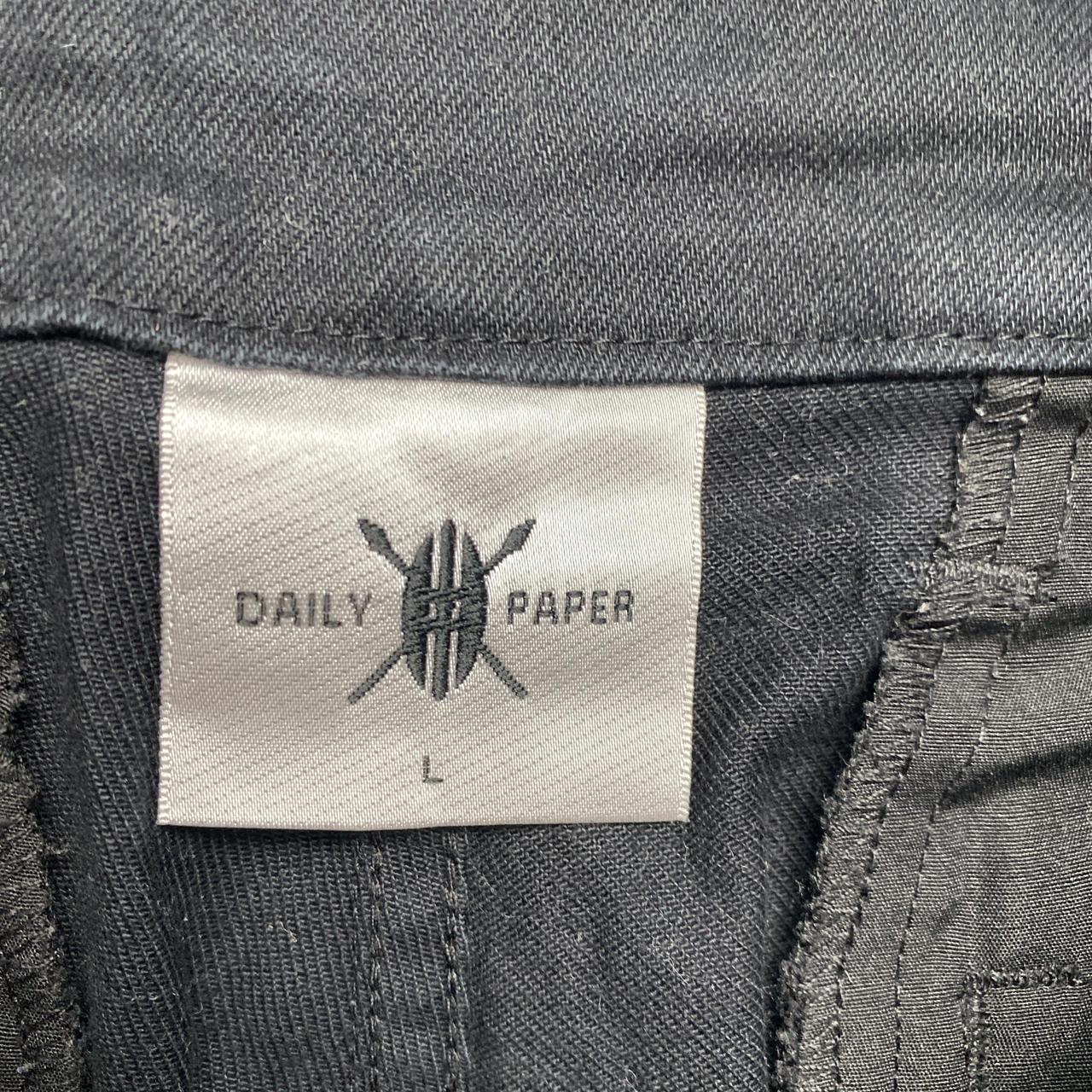 Daily Paper Black and White Velcro Cargo Combat Trousers