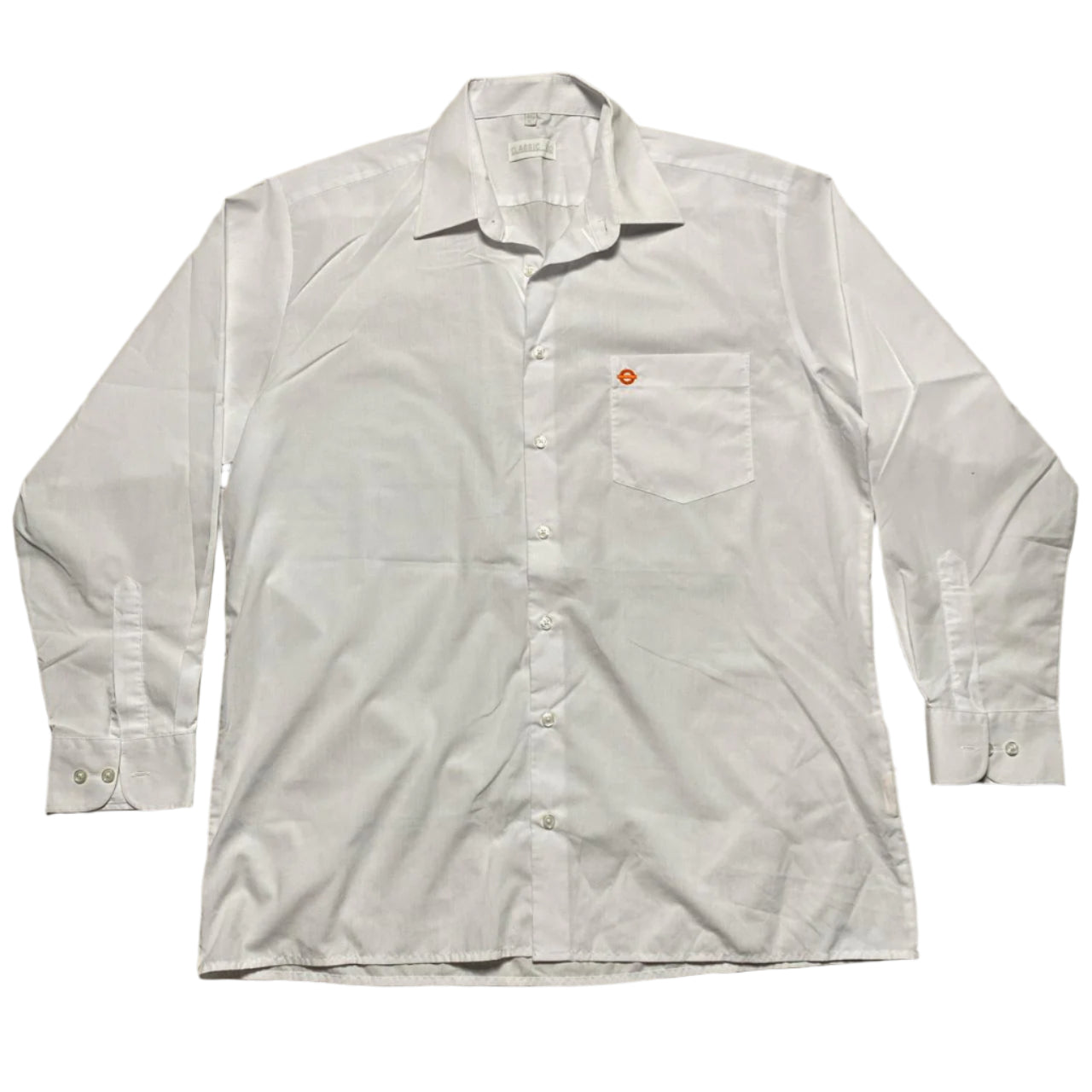 Workwear White and Orange Long Sleeve Shirt (XL)