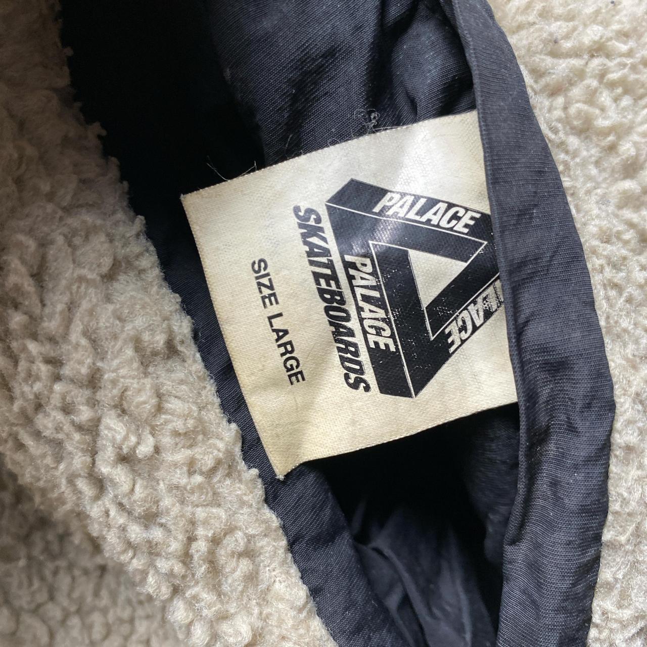 Palace Black and Cream Sherpa Reversible Bomber Jacket (L)