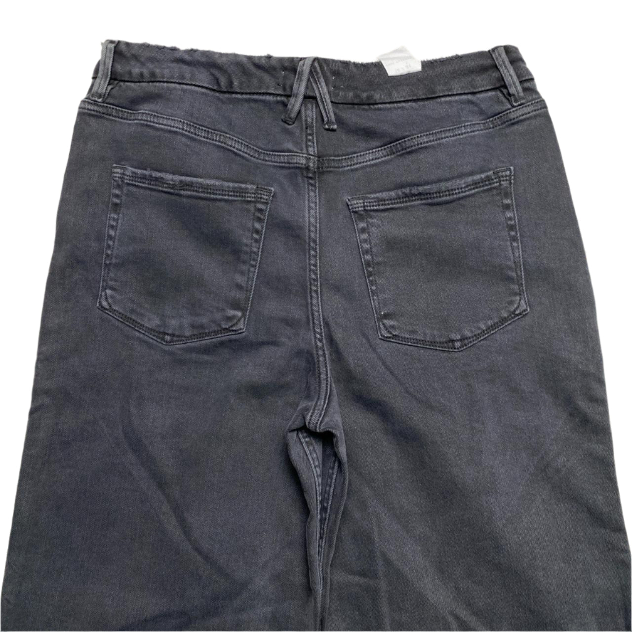 Good American Baggy Flared Black Jeans (12)