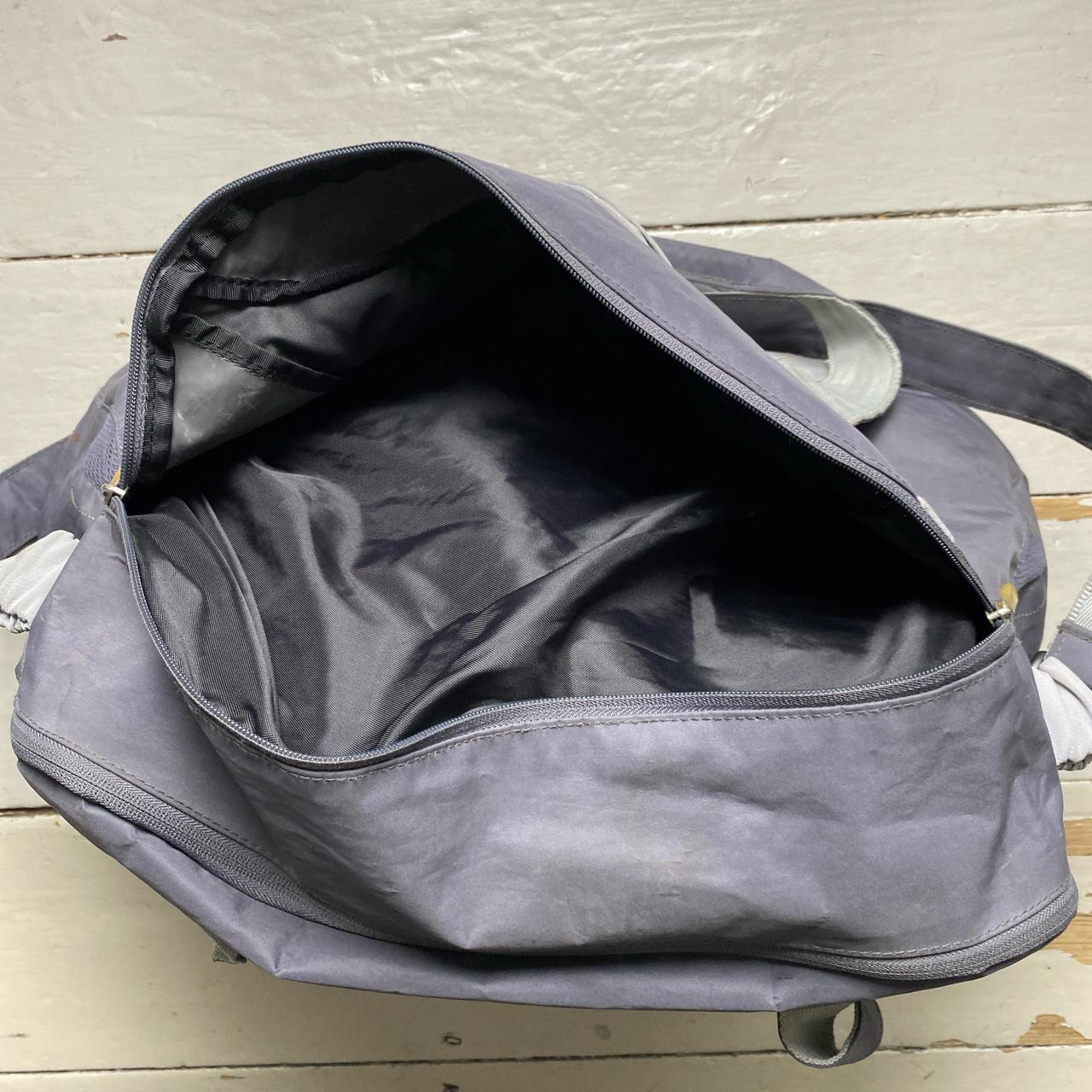 Nike Vintage y2k Small Swoosh Duffel Shoulder Travel Bag Two Tone Grey