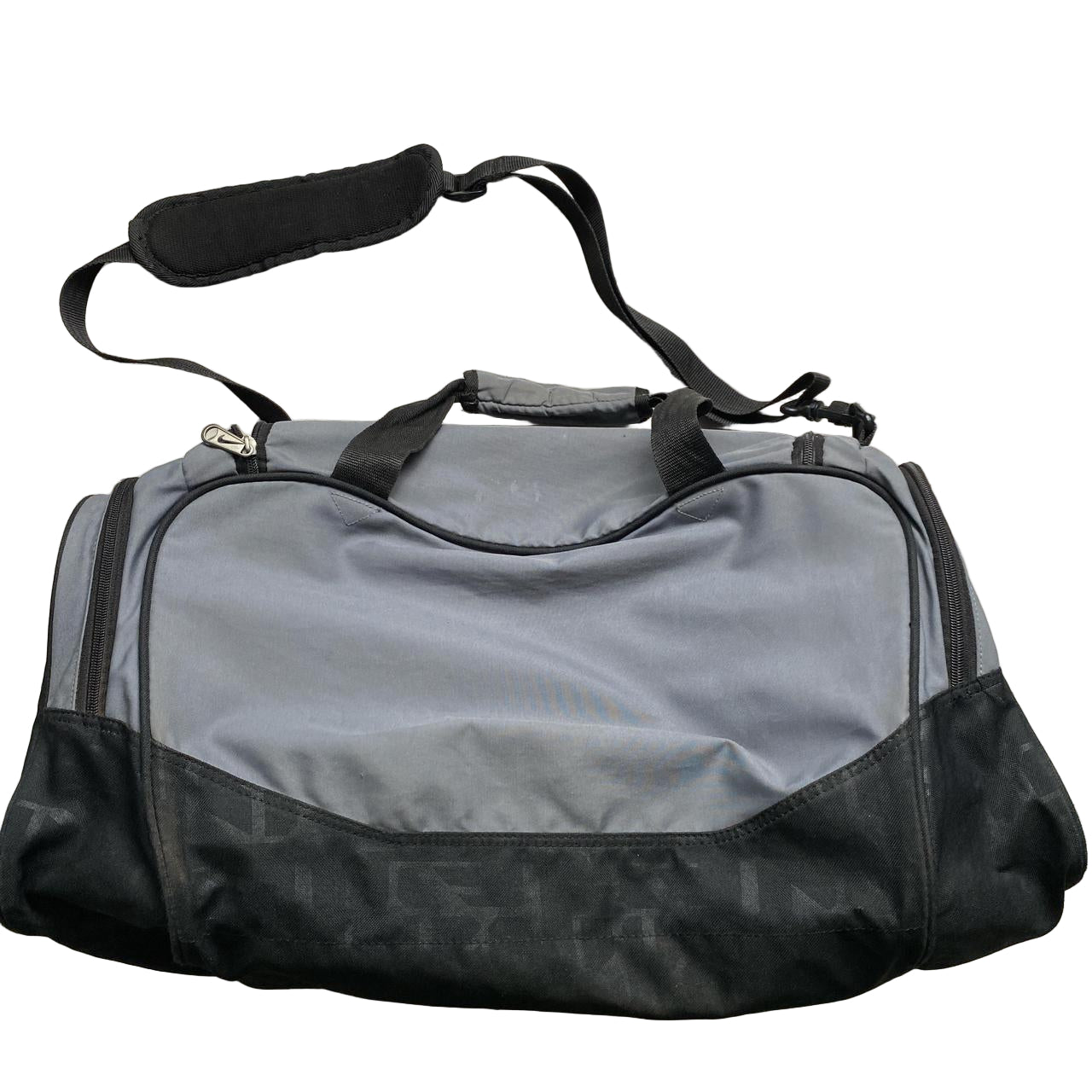 Nike Grey and Black Duffel Travel Bag