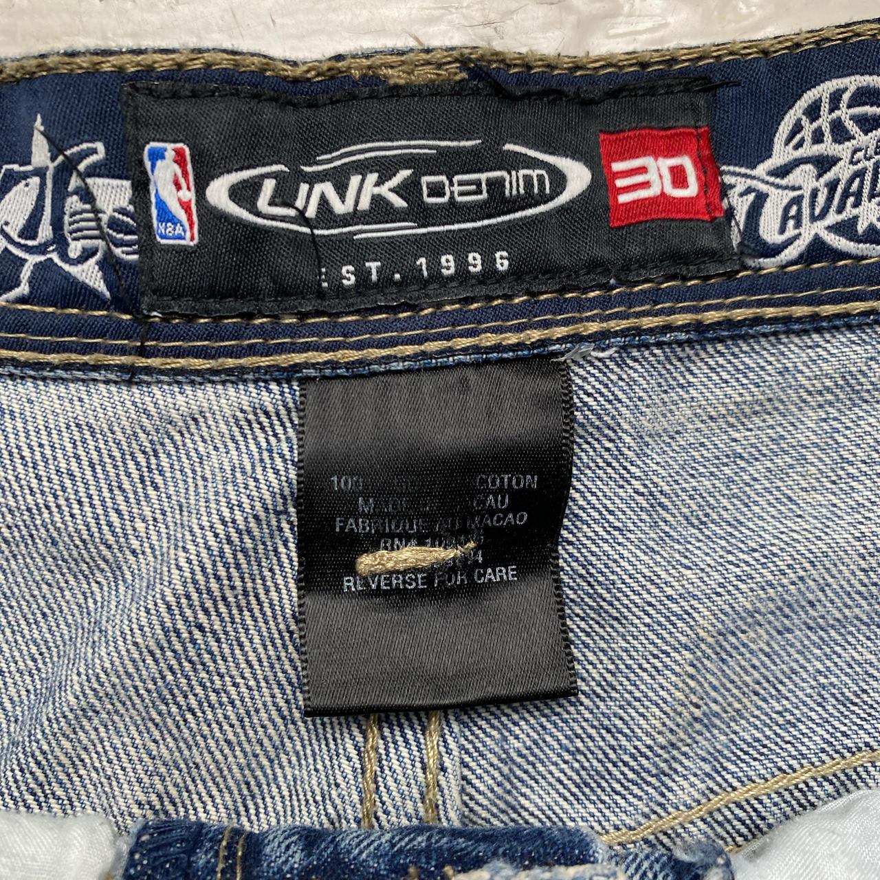 UNK Denim Vintage 90’s Basketball NBA Distressed Patch Jeans