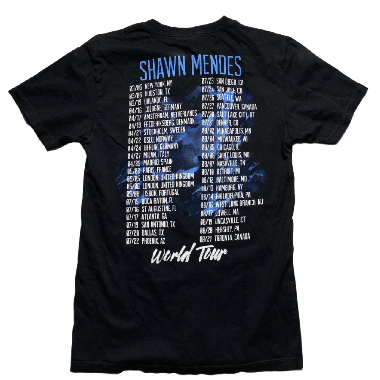 Shawn Mendes World Tour Black T Shirt (XS)