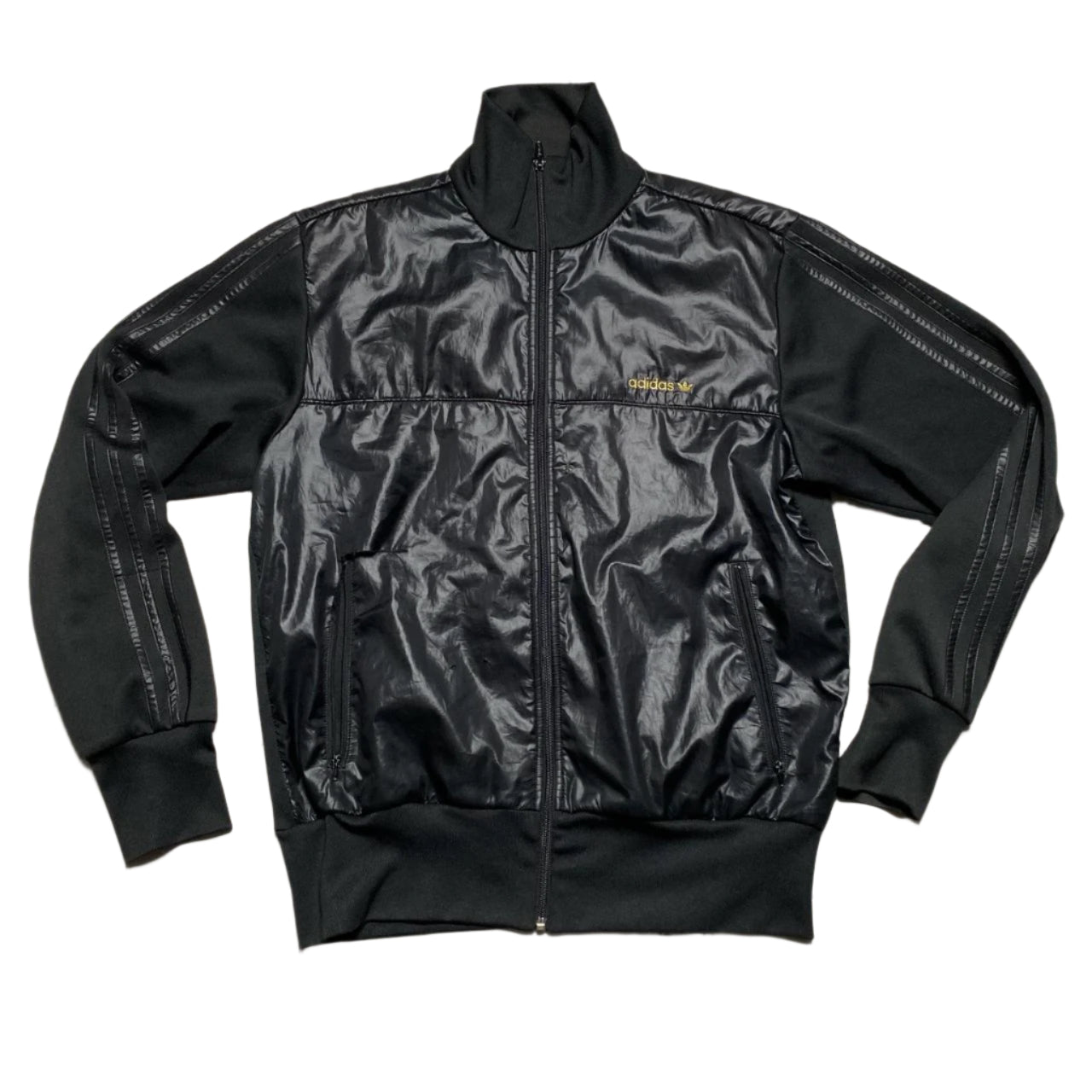 Adidas Originals Black and Gold Tracksuit Jacket (M)