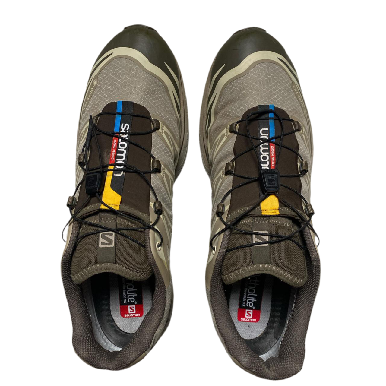 Salomon XT6 Goretex Khaki Brown Trainers (UK 12)